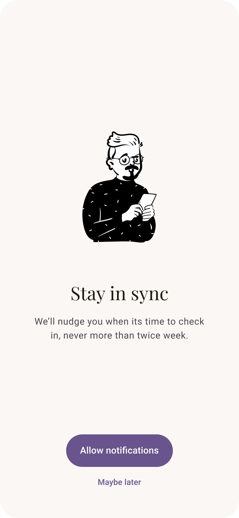 Notification permission screen
